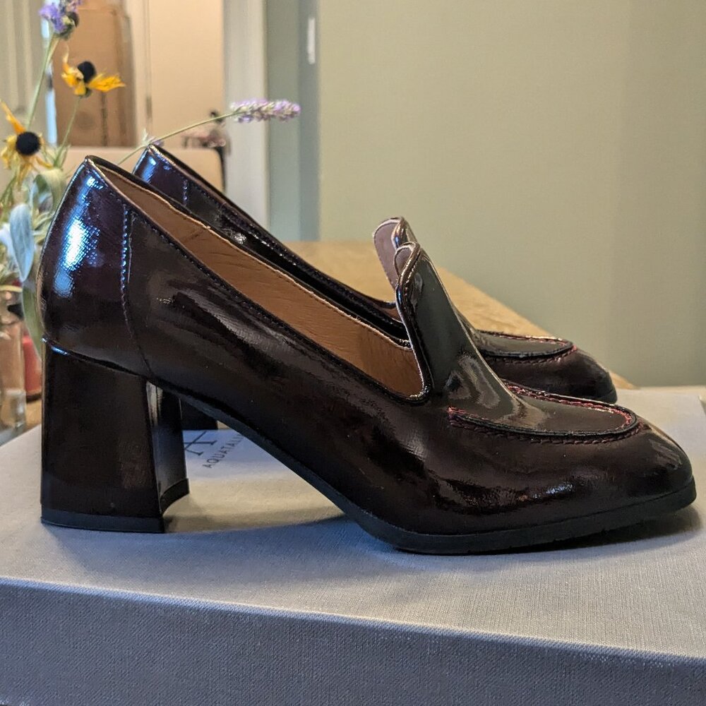 Aquatalia Burgundy Pattent Leather Loafer